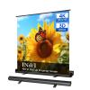 100" Portable Non-Tension Matte White Manual Pull Up Projector Screen,178Viewing Angle Movie Screen,Outdoor Projector Screen Wrinkle-Free Design for Backyard Movie Night view 1