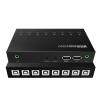 4/8/16 Port Computer Synchronizer - KVM Switch/Distributor, DNF Brushed Gold USB Keyboard Mouse Synchronizer for Game Studios, Security/Stock Market Surveillance, Office(8 Ports) view 1