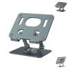 TianHapyp Rotating Stand for Laptop, Adjustable Laptop Stand with 360 Rotating Base, Ergonimic Foldable Laptops Riser for Desk, Stable Base Holder for Tablets,Laptops (Grey) view 1