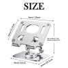TianHapyp Rotating Stand for Laptop, Adjustable Laptop Stand with 360 Rotating Base, Ergonimic Foldable Laptops Riser for Desk, Stable Base Holder for Tablets,Laptops (Grey) view 2