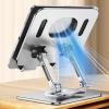 TianHapyp Rotating Stand for Laptop, Adjustable Laptop Stand with 360 Rotating Base, Ergonimic Foldable Laptops Riser for Desk, Stable Base Holder for Tablets,Laptops (Grey) view 3