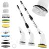 Electric Spin Scrubber - Household Cleaning Brush with 8 Heads, 51.2in Extendable Pole Bathroom Scrubber for Stubborn Grease on Grill, Stovetop & Bathtub, 90Min Runtime - Type B view 1