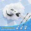 Electric Spin Scrubber, Ultimate Household Cleaning Brush with 90Min Runtime & 8 Heads & 2 Modes- 52in Electric Shower Scrubber Deep Clean for Bathroom Grout, Oven, Shower, Tile & Car, IPX6 Waterproof view 3