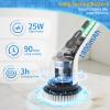 Electric Spin Scrubber, Ultimate Household Cleaning Brush with 90Min Runtime & 8 Heads & 2 Modes- 52in Electric Shower Scrubber Deep Clean for Bathroom Grout, Oven, Shower, Tile & Car, IPX6 Waterproof view 4