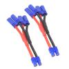 1/2 Pcs 2 EC5 Male Plug to 1 EC3 Female Connector Parallel Wire Charge Cable 12awg 10cm for RC Charger Motor ESC(1 2EC5M1C3F12 10cm) view 2