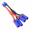 1/2 Pcs 2 EC5 Male Plug to 1 EC3 Female Connector Parallel Wire Charge Cable 12awg 10cm for RC Charger Motor ESC(1 2EC5M1C3F12 10cm) view 4