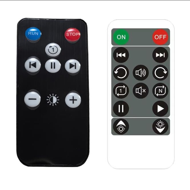 Missyou 3DHologramFan Projector Control Remote Black for Models MS45 MS52 F50 F56 | White for Models F-MINI12 F-S12 F-S12+ F-MINI20