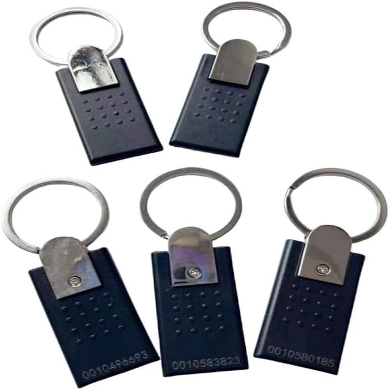 125khz RFID Access Key Fob Black Color Metal 19(5 Pack)
