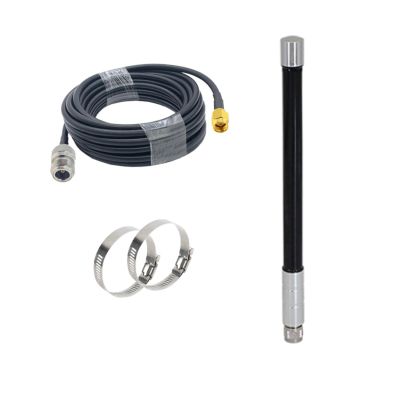 ADS-B 50-500mhz,100-500,200-300,300-500433mhz 410-470,500-600-700-750-800-850-900-915-1050MHz Outdoor Module 35cm Fiberglass Antenna (1.2G35cm Antenna, 3m Cable)
