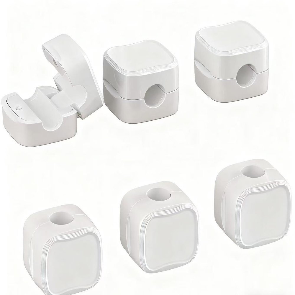 10Pcs Magnetic Phone Cable Organizers: Desktop & Wall-Mount Storage Solutions Car Adapter with Snap-On Cable Clips