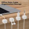 10Pcs Magnetic Phone Cable Organizers: Desktop & Wall-Mount Storage Solutions Car Adapter with Snap-On Cable Clips view 3