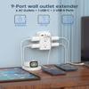 2 to 3 Prong Outlet Adapter, BEONDON Outlet Extender with 3 USB Ports(1 USB-C) and 6 AC Outlets, 3-Sided Power Strip for Non-Grounded Outlets in Old Houses, Hotels view 4