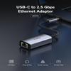 Cudy USB-C to 2.5 Gbps Ethernet Adapter, Wired Network Adapter, Aluminum RJ45 2500Mbps Thunderbolt LAN Adaptor, Compatible with Laptop, Phone, Tablet etc., UE25C view 2
