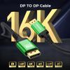 BARNMO DisplayPort 2.1 16K 80 Gbps Cable, 16K@60Hz/8K@120Hz/4K@144Hz, Green, Black Braided-Nylon Cord 1m/3.3 ft., Gaming, Display, UHD Monitor for Ultra high Resolution Video Refresh, VESA Certified view 2