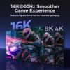 BARNMO DisplayPort 2.1 16K 80 Gbps Cable, 16K@60Hz/8K@120Hz/4K@144Hz, Green, Black Braided-Nylon Cord 1m/3.3 ft., Gaming, Display, UHD Monitor for Ultra high Resolution Video Refresh, VESA Certified view 4