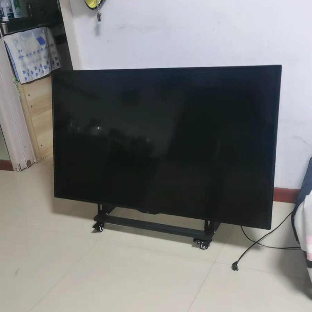 QICBYING Rolling Tvs Stand - Universal TV Floor Mobile Stand for 32-75 Inch TVs, with Tilt Mount/Locking Wheels, for Home Office Portable Conference Room Podium