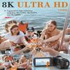8K 64MP Video Camera 18X Digital Camcorder Video Camera for YouTube 3.0 inch Flip Screen Camcorder Vlogging Camera with 32GB SD Card, 2.4G Remote Control, Two Batteries view 2