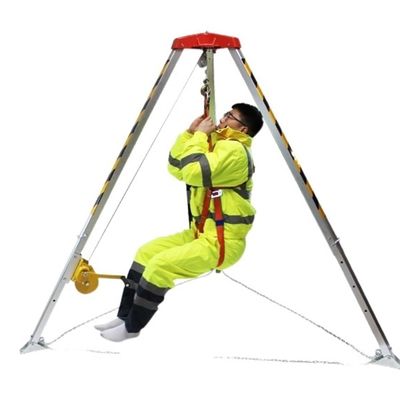 Emergency Rescue Tripod, Aluminum Alloy Lifting Equipment, Confined Space Rescue Tripod, Retractable Wellhead Tripod for Safe Emergency Operations