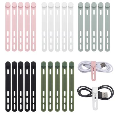25 Pcs Silicone Cable Ties, Reusable Cord Organizers, Umbrellas Wraps & Cable Ties for Wires and Charging Cords Management  Home, Office, Kitchen, Travel Accessories