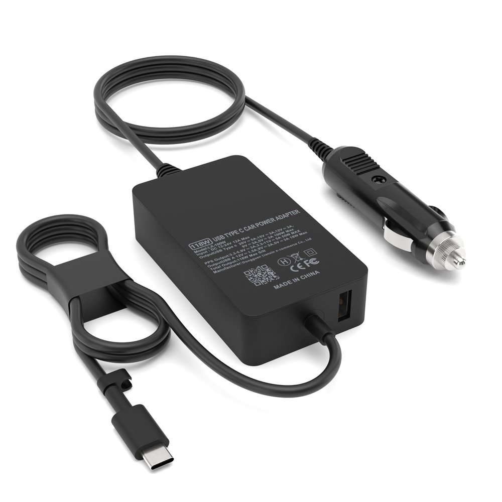 100W Laptop Car Charger USB C Compatible with Dell Latitude 5420 3520 5520 5510 7320 7520 7420 5430 5440 5540 5450,for Dell Pro 14 Plus 13 16 PB14250 PB13250 DB14250 PA16250 DB06250 PC16250