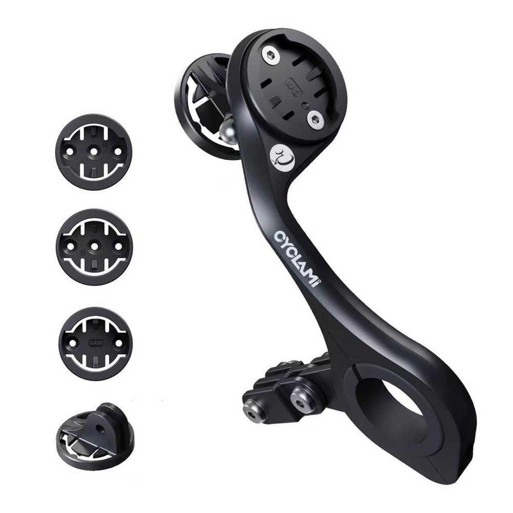 CYCLAMI Out Front Mount Compatible with Garmin Edge GPS Bike Computer, XOSS G/G+, iGPSPORT Bike Light & Gopro Cycling Handlebar 25.4mm 31.8mm (M6W)