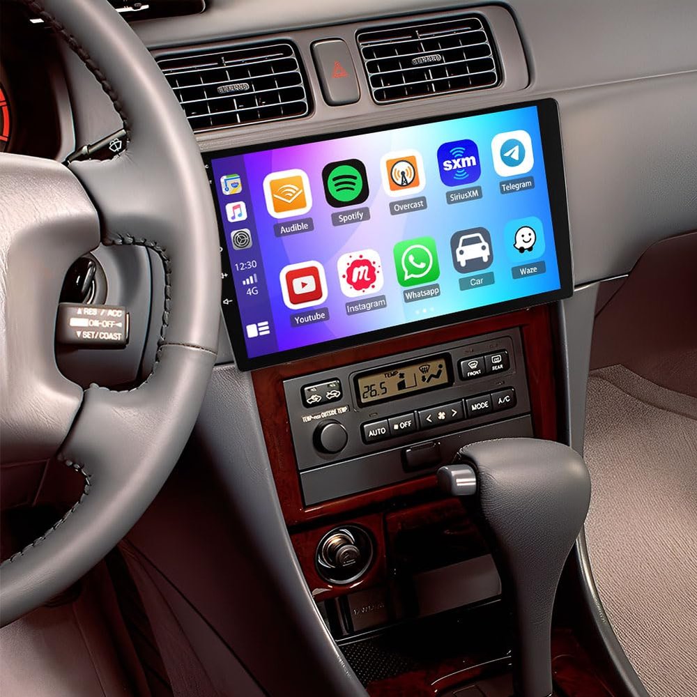 10.1" Android 14 Car Stereo Radio for Toyota Camry 19972001 Upgrade CarPlay Touch Screen Head Unit with Wireless Carplay & Android Auto GPS Bluetooth WiFi FM RDS DSP SWC Backup Camera Mic