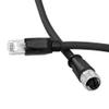 AConnect M12 X-Code 8 Pin Female to RJ45 Ethernet Cable, Cat6A Shielded, 10 Gbps, Highly Flexible for Drag Chain, IP67, Compatible with Cognex Keyence Vision System, PLC, Servo Motor 10m/32.8ft view 3