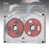 VELATEMOR Reel Cassette Celete, 55 Minutes Normal in Metal Frame for Recording Music White (Red Plate Silver Frame) view 4