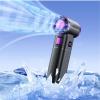Kguiewr Compressed Air Duster, Violent Fan Powerful Hair Dryer Vacuum Cleaner Recharable Brushless Turbojet Hair Dryer,Handheld Blower(Purple) view 2