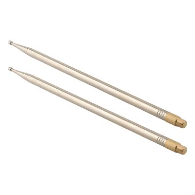 304 Stainless Steel 2.5M Whip Antenna Adjustable For PAC-12 JPC-7 DIY Shortwave Radio Communication, Retractable 33.8CM, 10Mm Screw Mount, Enhanced Signal Reception(2PCS)
