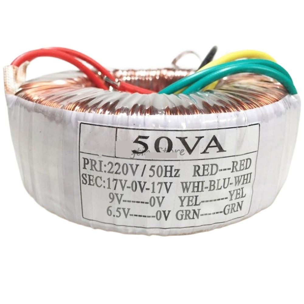 1pcs 50W 50VA Input 220V Output 17V-0-17V 9V 6.5V Power Amplifier Accessory Power Ring Transformer