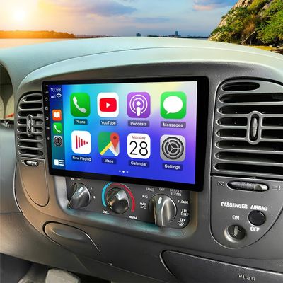 4+64G Double Din Car Stereo Radio for Ford F150 1997 1998-2004 10.1" Touch Screen Head Unit Stereo for Ford F150 with Wireless Carplay Android Auto GPS Bluetooth WiFi FM RDS DSP SWC Backup Camera