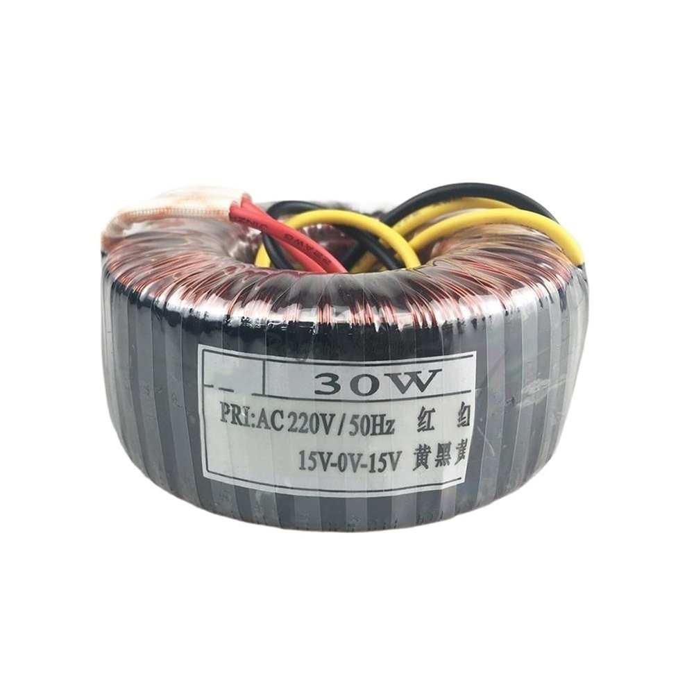 1pcs 30W 30VA Input 220V Output 15V-0-15V Power Amplifier Power Ring Transformer