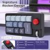 Zyyini 12 Keys Wired Mechanical Number Pad, RGB 12 Backlight Fully Programmable Macro OSU Keypad with Joystick Roller Type C Hot Swappable Work/Gaming Mode for PC Laptop Game (Black) view 2