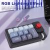 Zyyini 12 Keys Wired Mechanical Number Pad, RGB 12 Backlight Fully Programmable Macro OSU Keypad with Joystick Roller Type C Hot Swappable Work/Gaming Mode for PC Laptop Game (Black) view 4