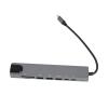 8 in 1 Hub Type C to RJ45 PD USB Docking Station, Type C Hub Splitter Converter Adapter with 87W Fast Charging, 4K Output, Aluminum Alloy for Laptop Pro Air view 2