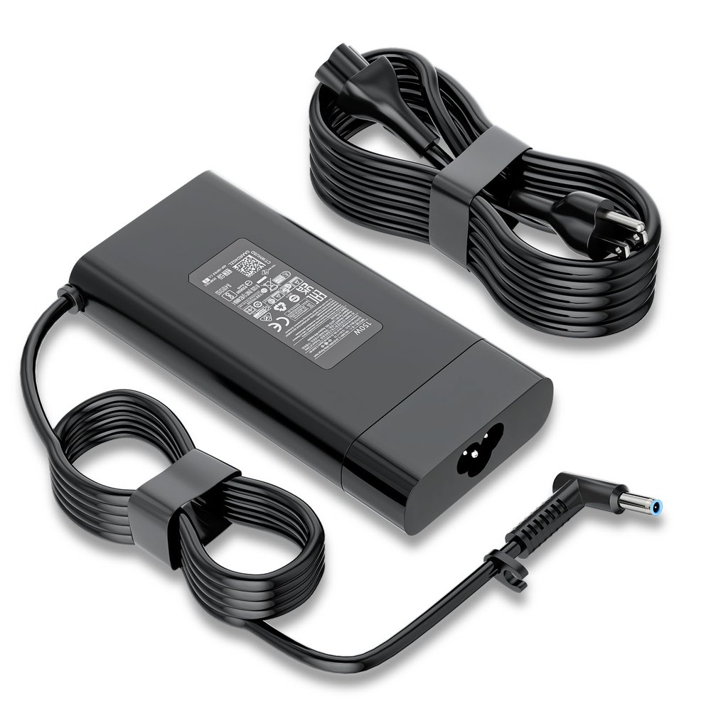 150W 135W Laptop Charger fit for HP ZBook 15 16 17 15u 15v G3 G4 G5 G6 G7 G8 G9 Studio x360, OMEN 15 17 Pavilion, EliteBook 1050 G1, 19.5V 7.7A AC Adapter TPN-CA11 TPN-DA09 917649-850 Power Supply