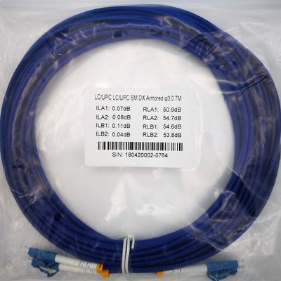 2Pcs 7 Meters Double Core Data Cable LC/UPC LC/UPC SM Armored Cable with Shielding Fiber Optic Cable