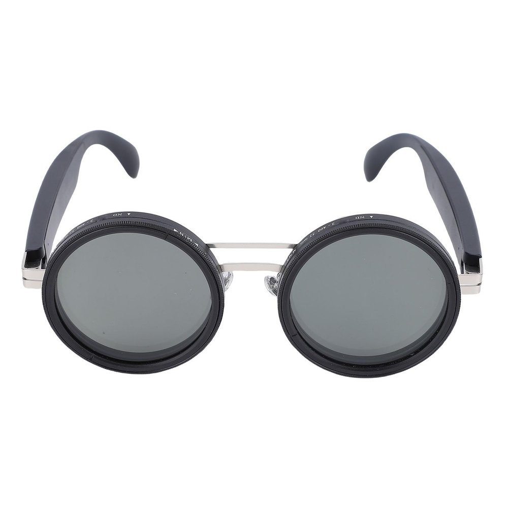 Yoidesu 52MM ND2-400 Lens AI Translation Smart Glasses, Polarized Bluetooth Sunglasses AI Glasses with Adjustable Tint Microphone Speaker for Travel Daily Use