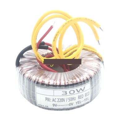 1pcs 30W 30VA Toroidal Transformer Input 220V 50Hz Output 9V Power Amplifier Power Ring Transformer