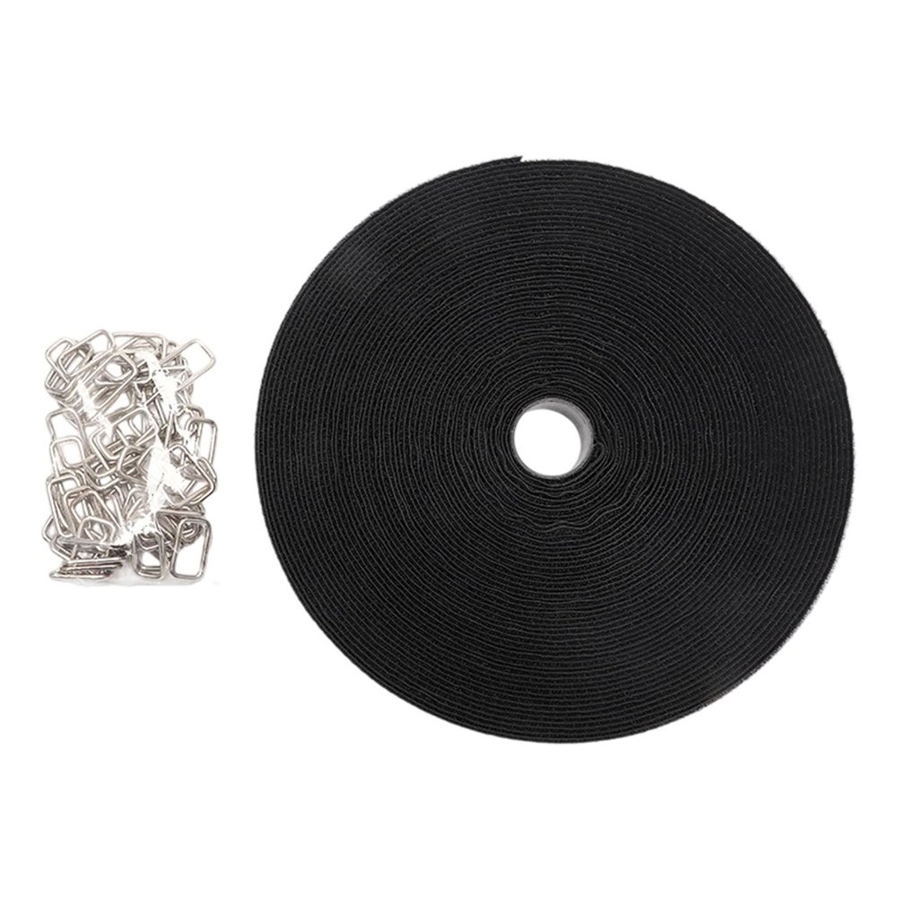 10M Adjustable Nylon Straps With 50 Metal Clip Strong Reusable Auto Grip Cable For Secure Tie Organization Adjustable Tie With Metal Clip