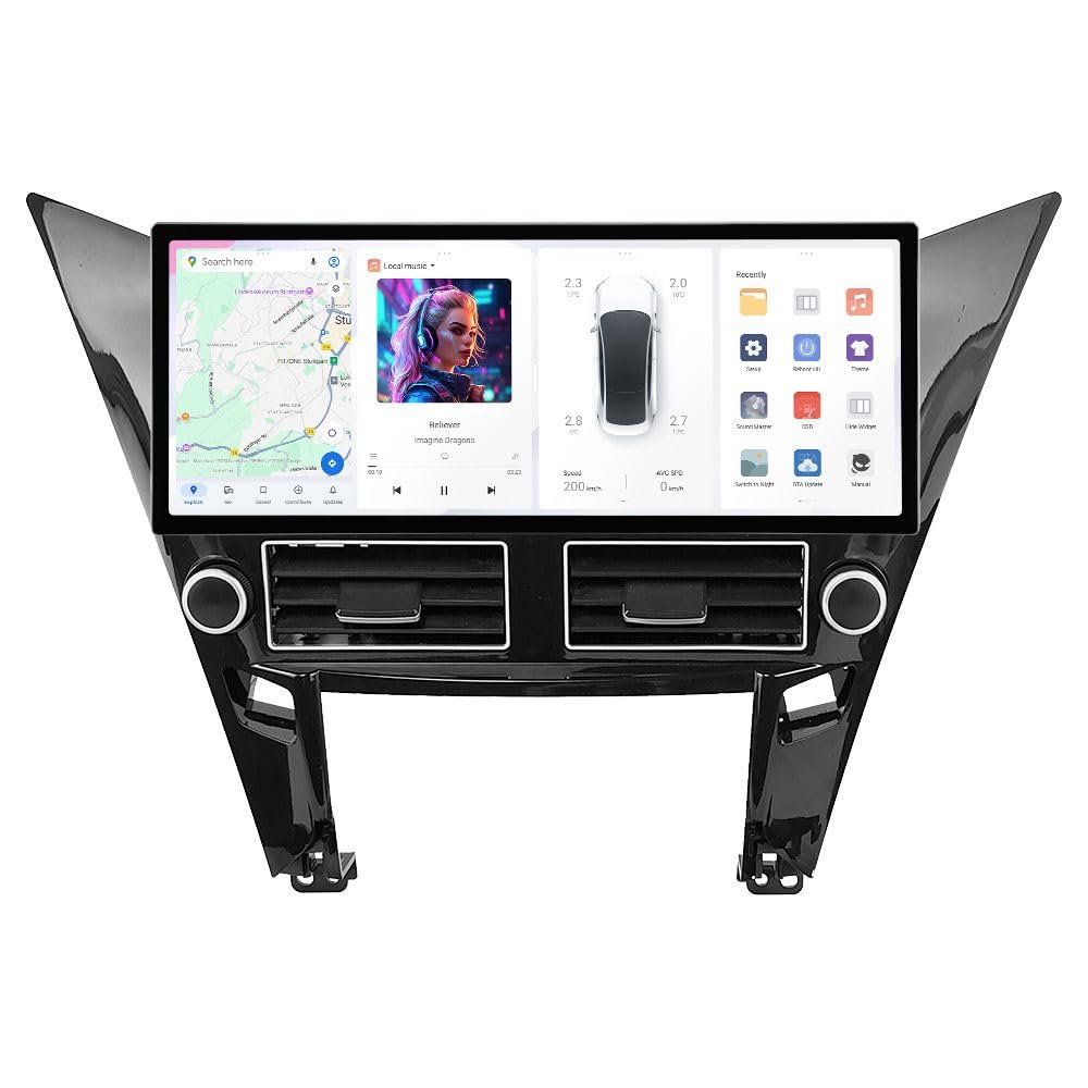 MekedeTech DUDUAUTO DUDU5 Android Radio for Hyundai Sonata 2010-2018 Car Touch Screen Upgrade Stereo 12.3 inch Wireless Carplay/Android Auto Head Unit,8G RAM 128G ROM