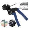 Luqeeg Stainless Steel Cable Tie Tool, 100PCS 11.8 Inches Metal Zip Tie Tool Quick Tightening with 304 Stainless Steel Heavy Metal Zip Ties Steels Wire for Chicken Coops Cable Pipe view 2