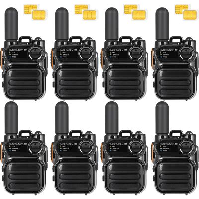 4G LTE PoC Walkie Talkies Unlimited Range Global Lifetime Free Push-to-Talk Over Cellular Two Way Radios Nationwide Long Distance PTT Radios for Family, Logistics & Company 8pcs with SIM Card (8)