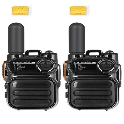 4G LTE PoC Walkie Talkies Unlimited Range Global Lifetime Free Push-to-Talk Over Cellular Two Way Radios Nationwide Long Distance PTT Radios for Family, Logistics & Company 2pcs with SIM Card (2)