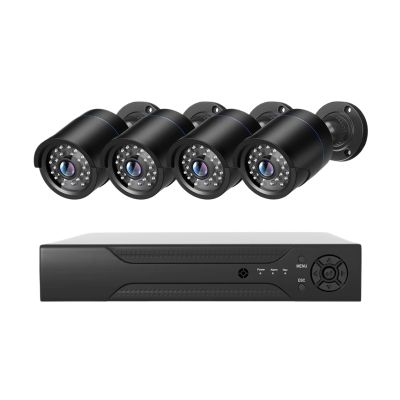 5MP Video Surveillance System Set 8CH 8MP NVR System CCTV Security Outdoor 5MP IP Cameras Surveillance Kit(500g,4CH DVR X 2PCS_AU Plug)