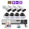 4K 8MP POE Security Camera System AI Motion Detection 8 Port NVR H.265 Home Waterproof CCTV Surveillance IP Camera Kit(4PCS,4CH NVR and 2 Camera) view 2