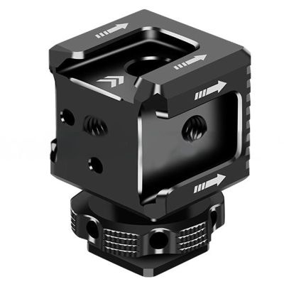 Aluminum Triple Cold Shoe Mount Bracket for Camera Flashes Microphones and Light Accessories Camera Hot Shoe Mount
