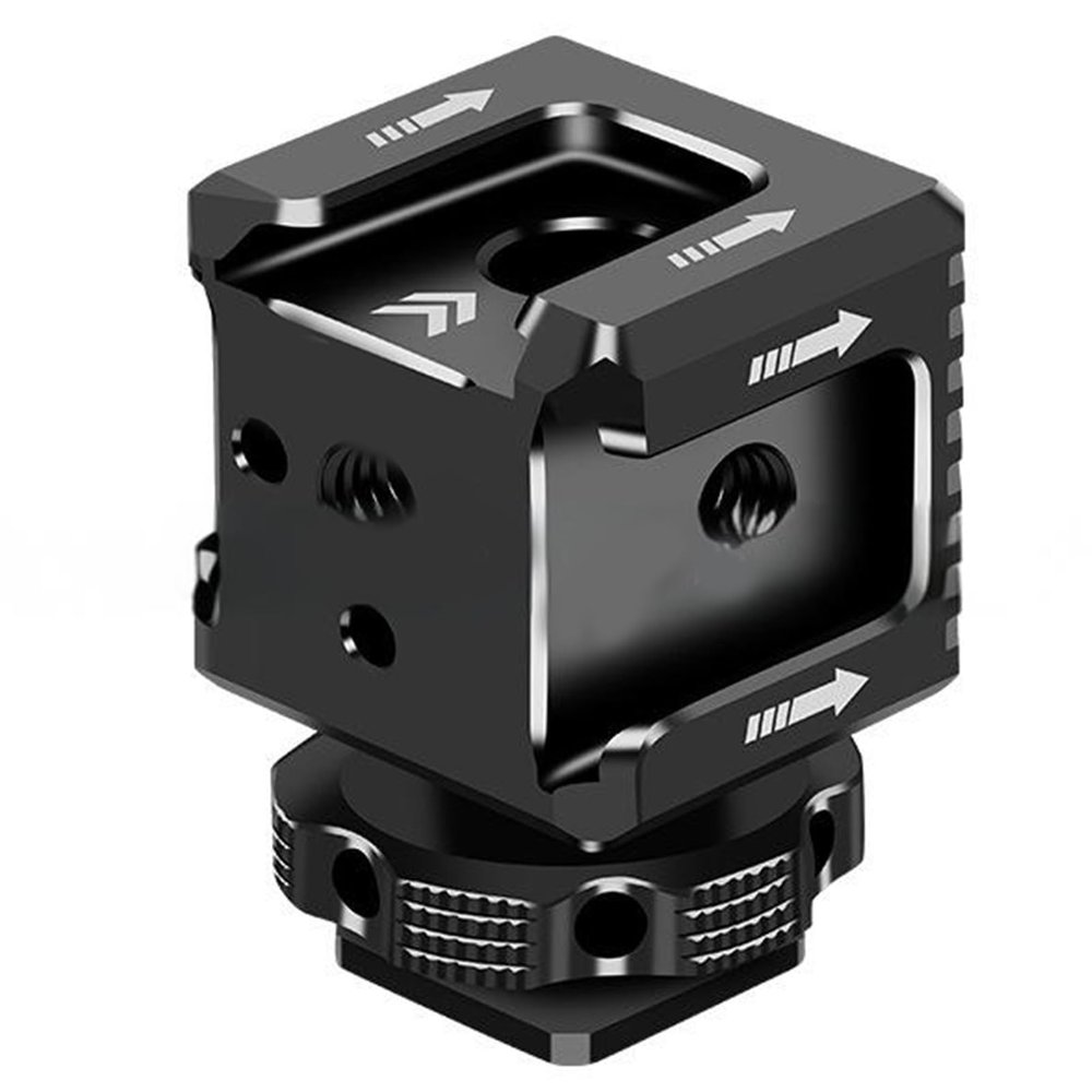 Aluminum Triple Cold Shoe Mount Bracket for Camera Flashes Microphones and Light Accessories Camera Hot Shoe Mount