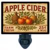Apple Cider Night Light Rustic Farmhouse Autumn Photo Lamp with Rotating Plug, Switchable Insert, Country Kitchen Fall Decor view 1